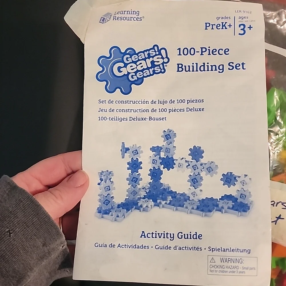 Gears! Gears! Gears! Vibrant Gear Building Set for Kids 100 Pieces